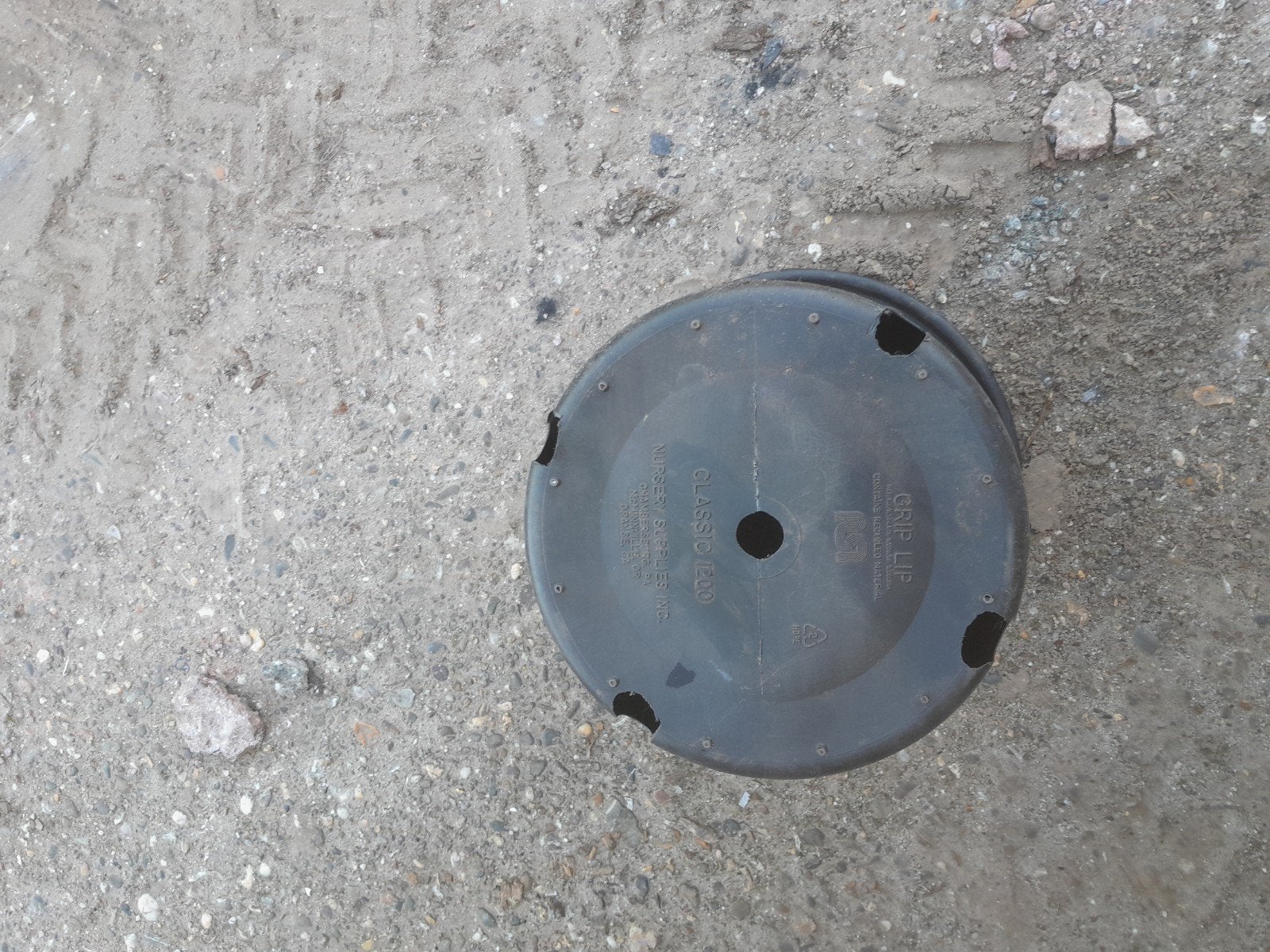 Gebruikte zwarte kunststof bloempot 11 liter, Ophalen, Gebruikt