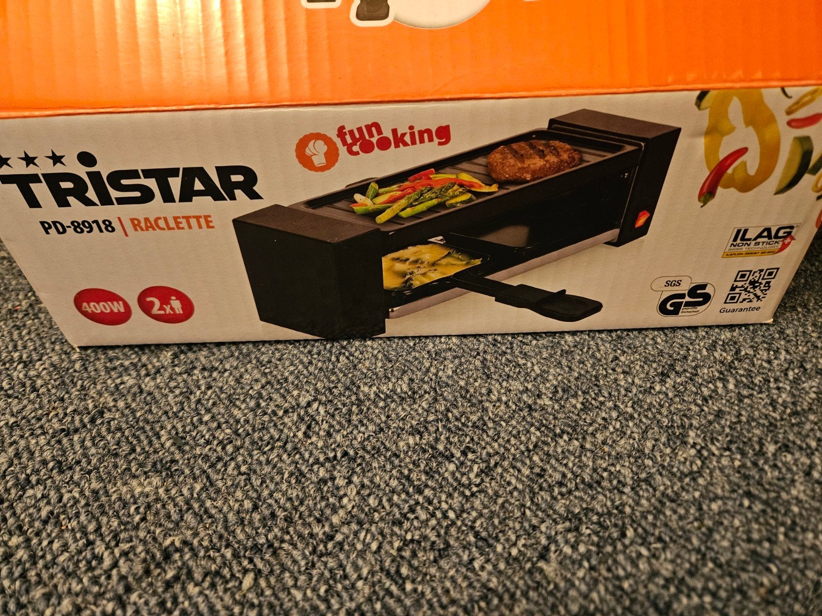 Tristar PD-8918 Raclette - 400W, 2 personen, Ophalen, Nieuw, Minder dan 4 personen