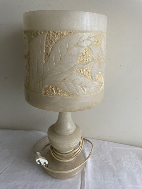 Vintage Albast Tafellamp Jaren 70, Huis en Inrichting, Lampen | Tafellampen, Ophalen, Gebruikt, Vintage