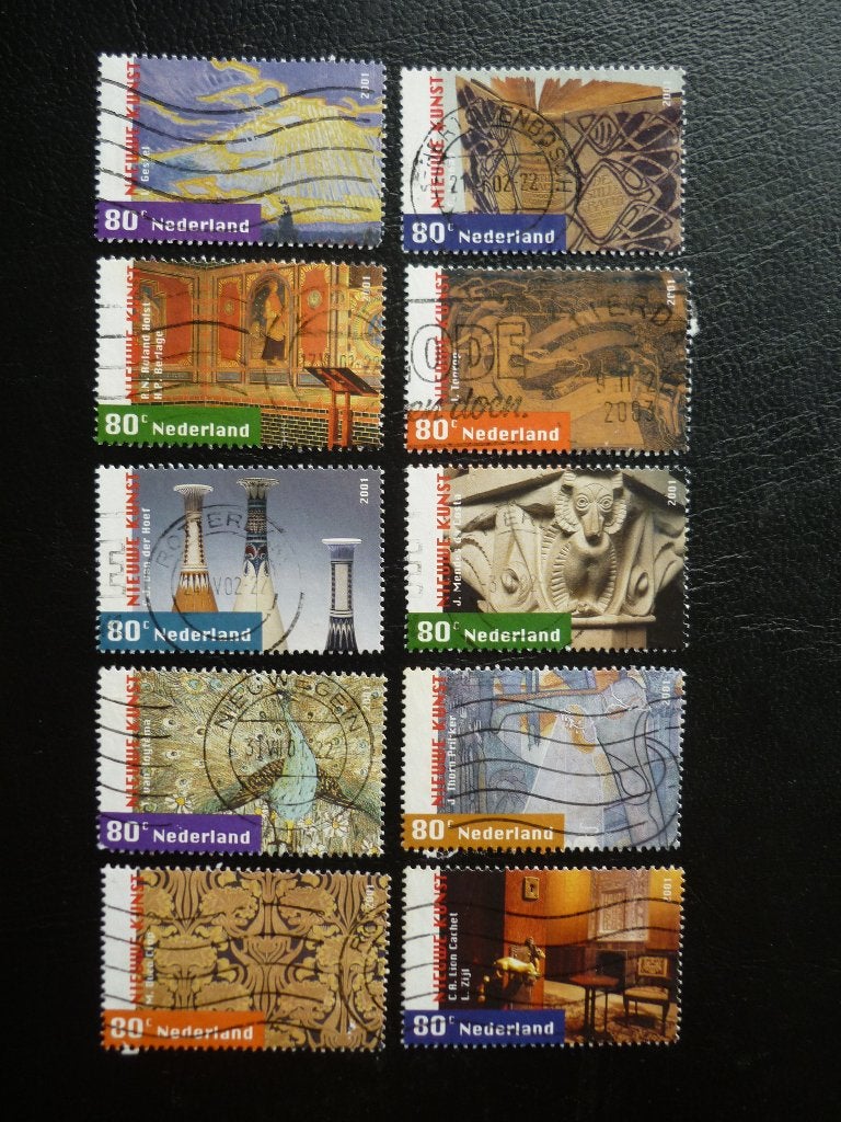 2001 Nieuwe Kunst 1890-1910 gestempeld NVPH 1974 -1983, Ophalen of Verzenden, Gestempeld