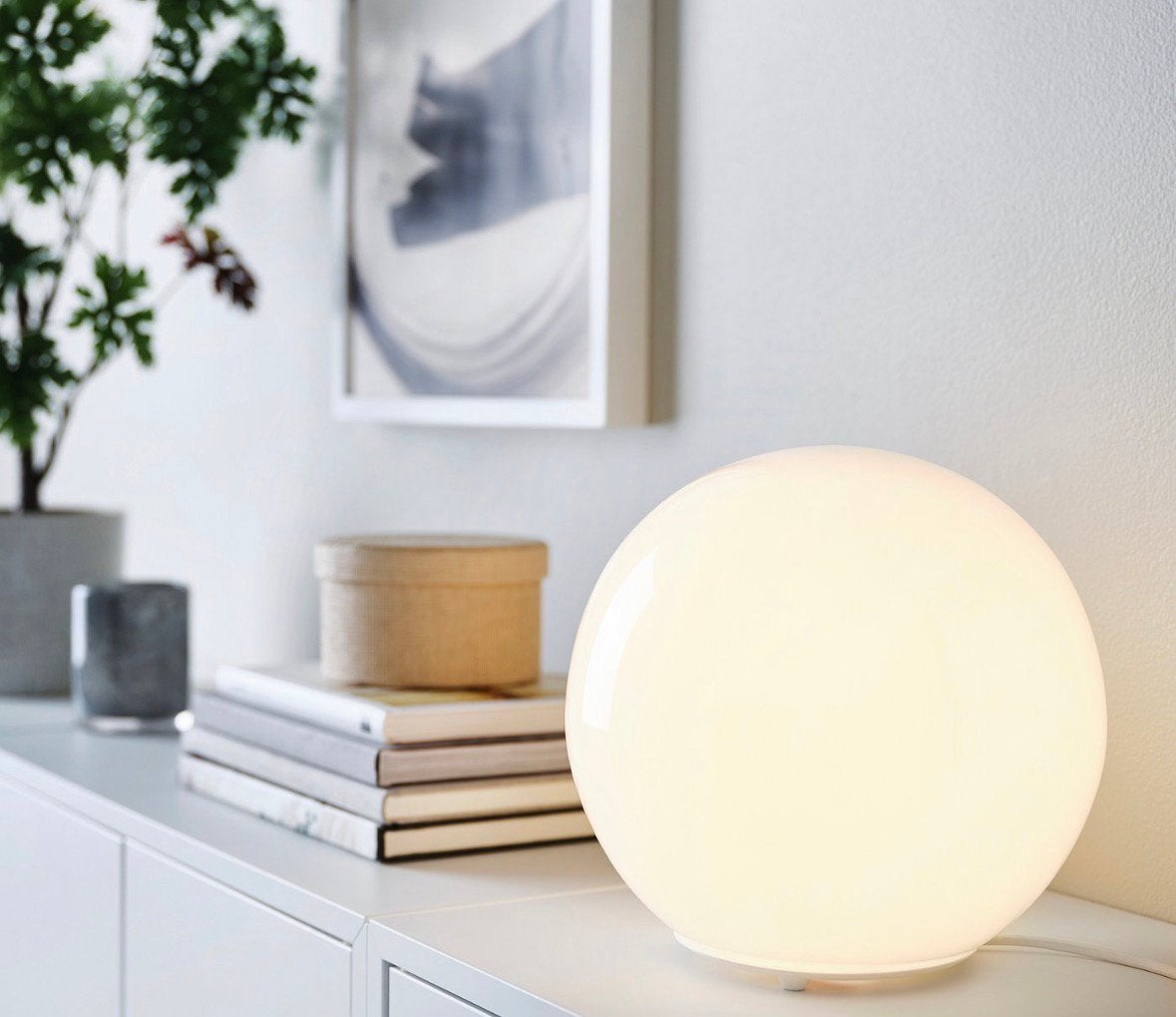 Glazen bol  Fado lamp Ikea, Ophalen, Zo goed als nieuw, IKEA