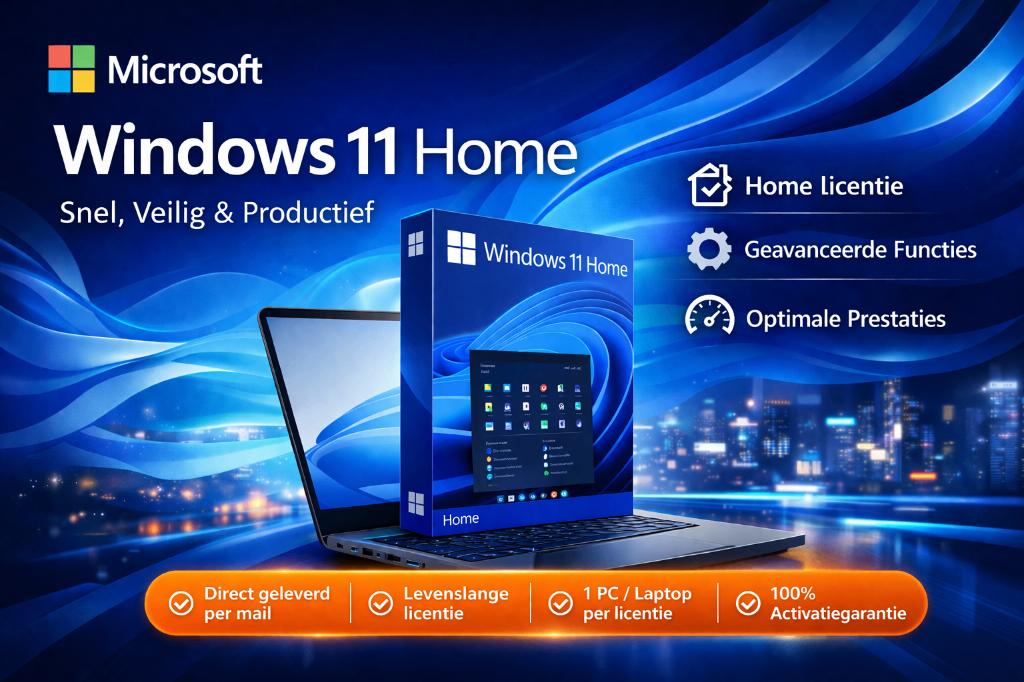 Windows 11 Home | Digitale licentie, Computers en Software, Besturingssoftware, Ophalen, Nieuw, Windows