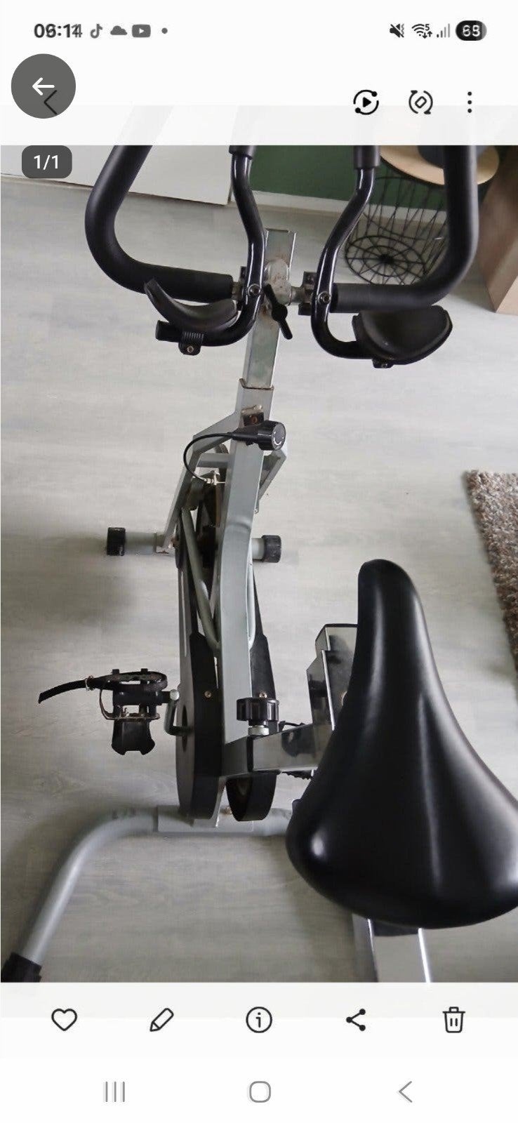 Spinningfiets - Ideaal voor thuistraining, Gebruikt, Spinningfiets, Ophalen of Verzenden, Metaal