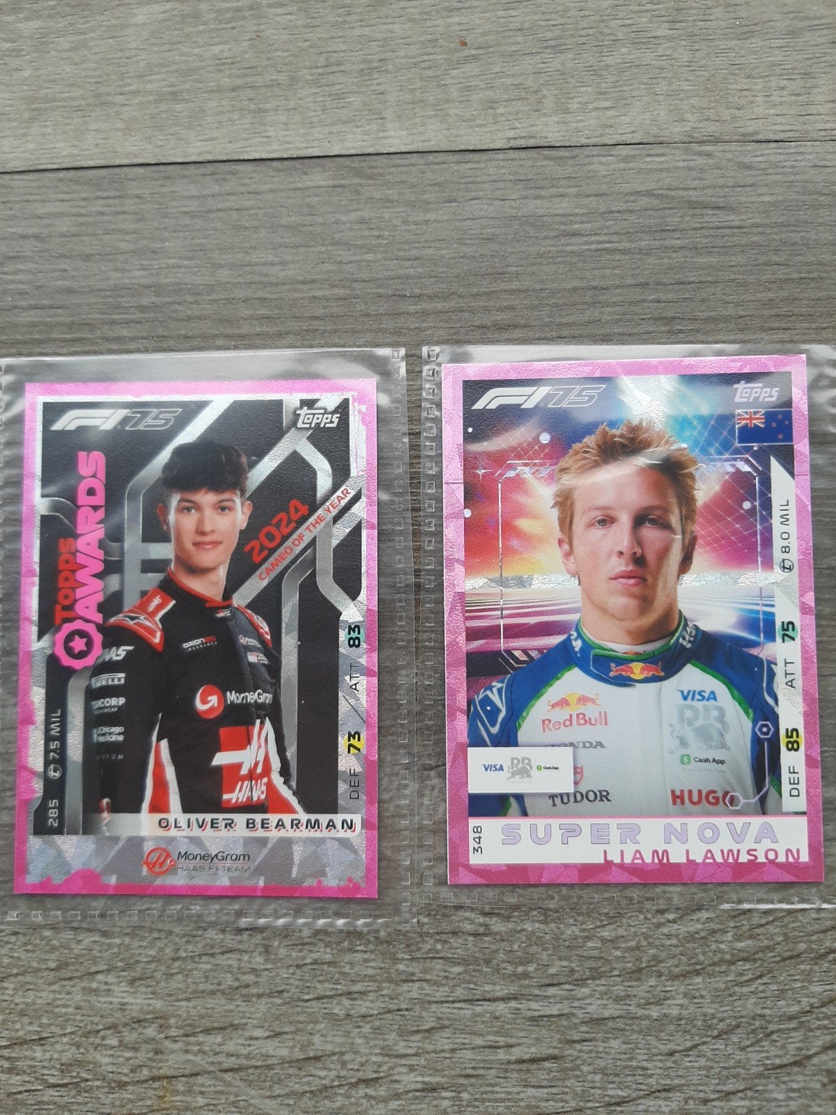 Topps F1 2024 Oliver Bearman & Liam Lawson Super Nova, Ophalen of Verzenden, Zo goed als nieuw, Overige sporten, Spelerskaart