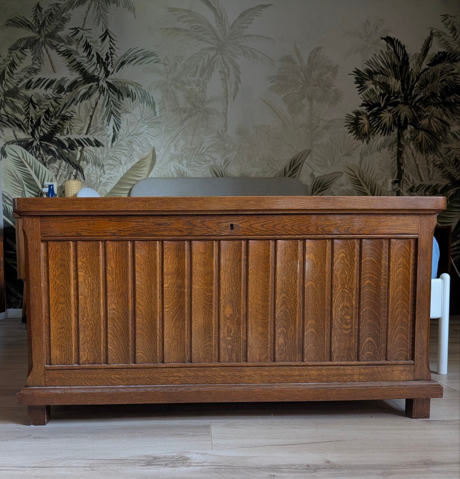 Grote kist en vase., Huis en Inrichting, Woonaccessoires | Kisten, Ophalen, Gebruikt, 100 tot 150 cm, 50 tot 75 cm
