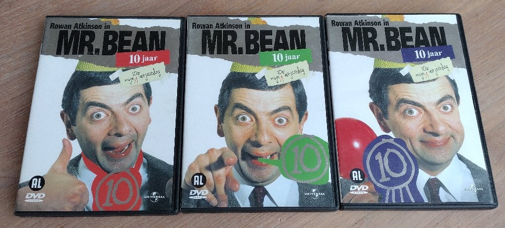 3x DVD – Mr. Atkinto in Mr. Bean 10 jaar – deel 1 / 2 / 3, Alle leeftijden, Ophalen of Verzenden, Zo goed als nieuw
