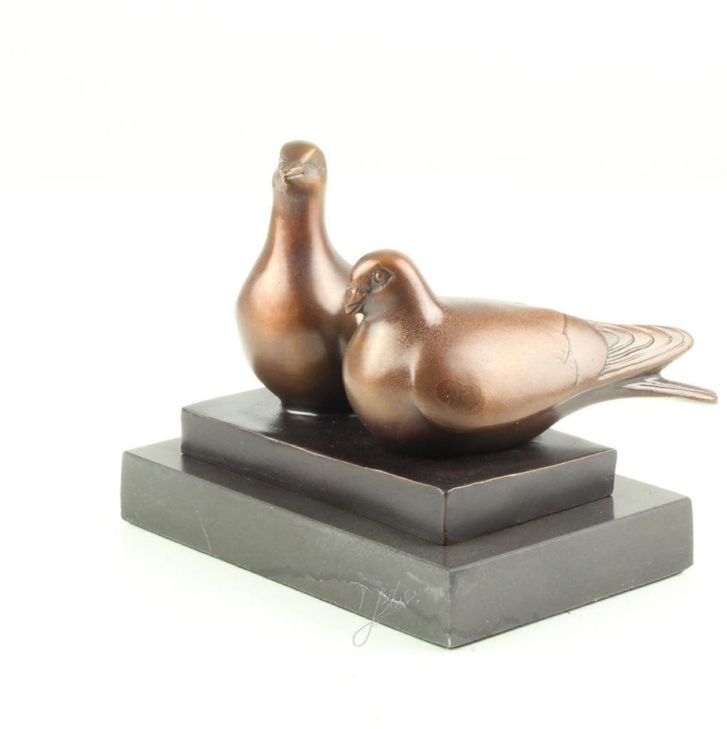 bronzen beeld , duiven , liefde, Antiek en Kunst, Ophalen of Verzenden