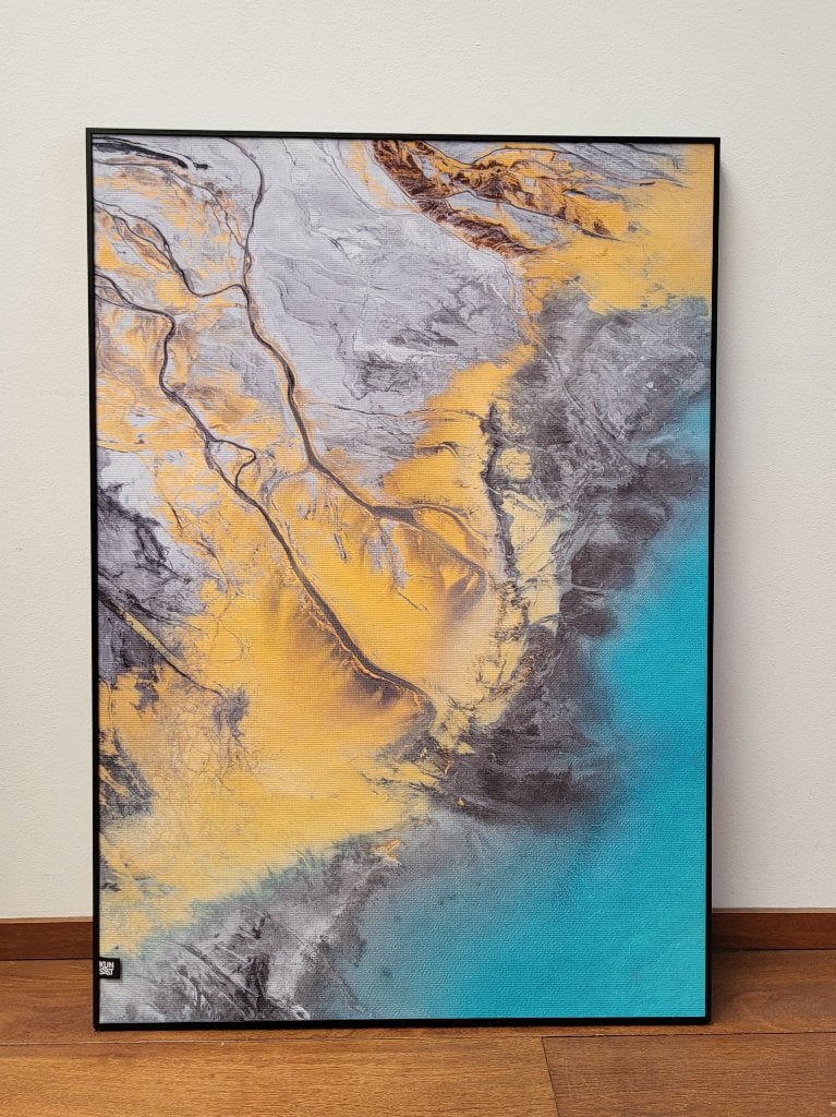 Akoestisch paneel abstract, Ophalen, 70 cm, Meerkleurig, Textiel