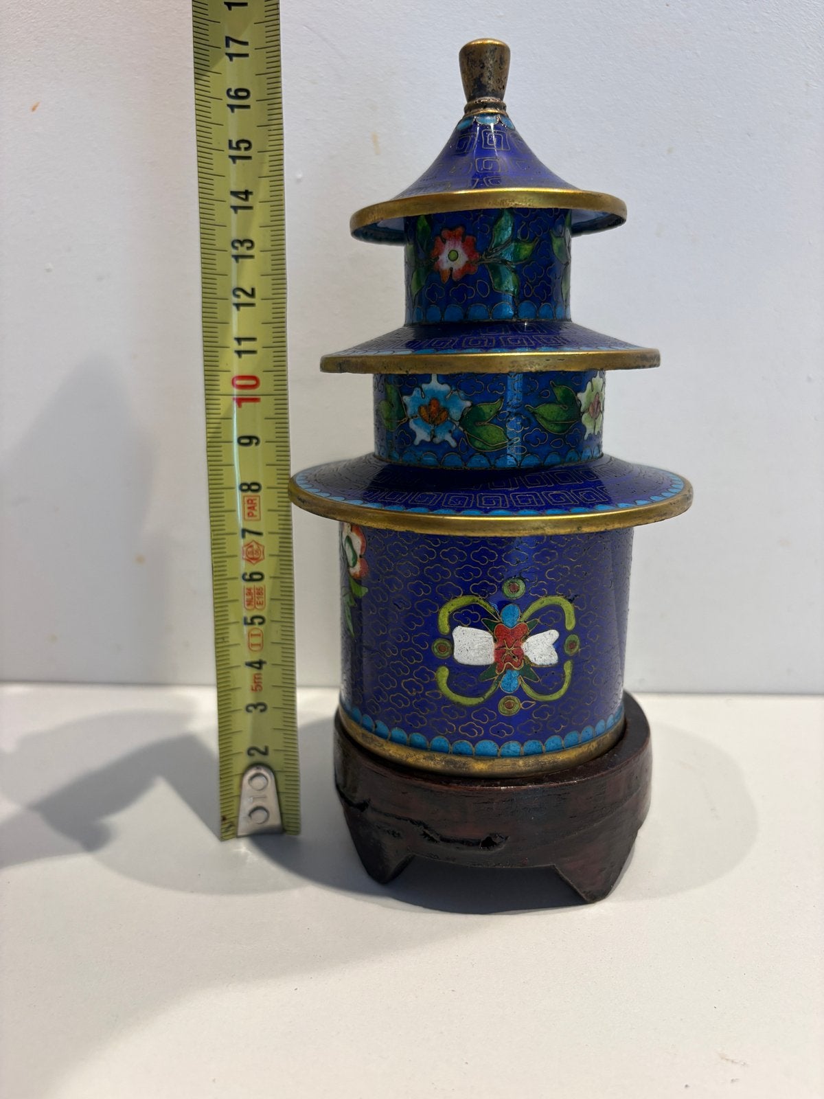 Antieke Chinese Cloisonné Pagode - Decoratief object, Ophalen of Verzenden