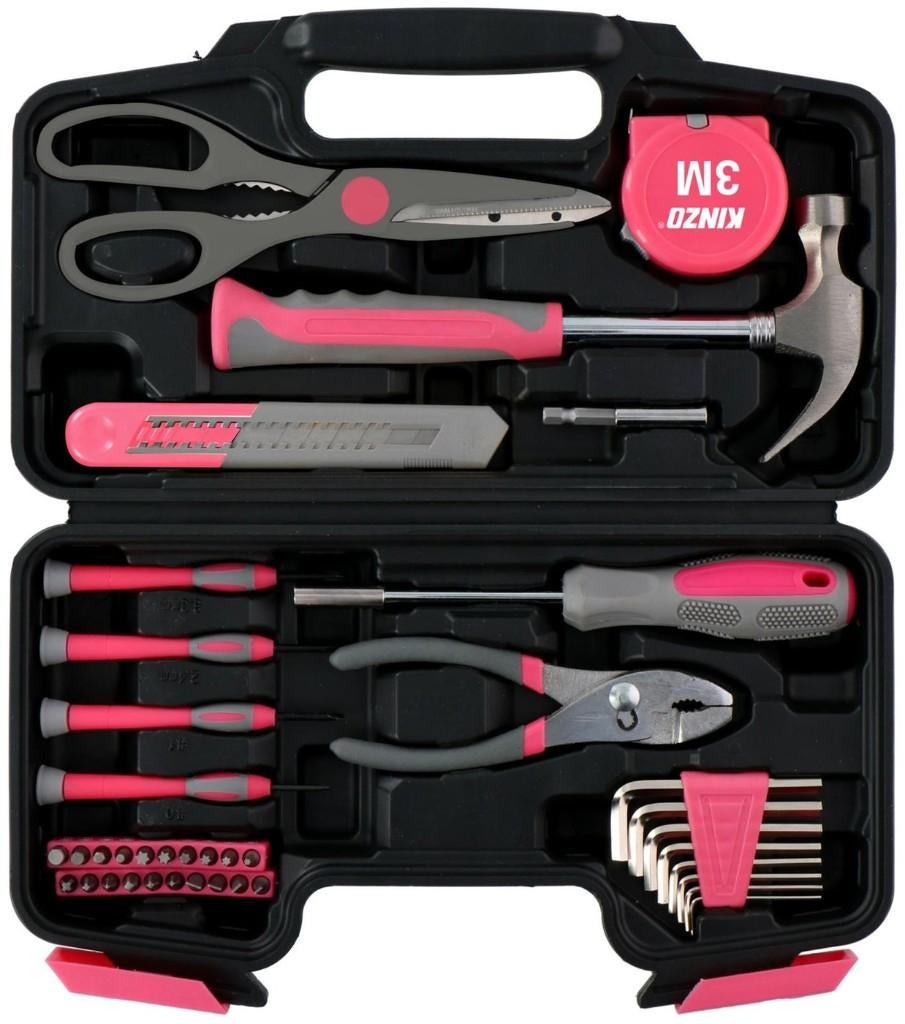 Gereedschapskoffer roze 39-delig, Ophalen of Verzenden, Nieuw