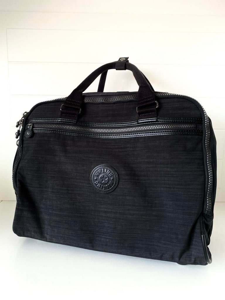 Kipling reistas/laptoptas met wieltjes en trekstang, 40 tot 60 cm, Gebruikt, 20 tot 30 cm, Zwart