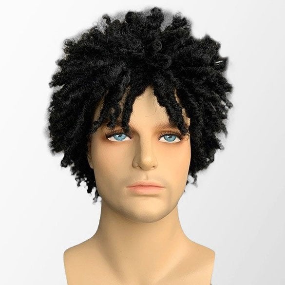 Mannenpruik zwart kort dreadlocks / rasta, Verzenden, Nieuw, Pruik of Haarverlenging
