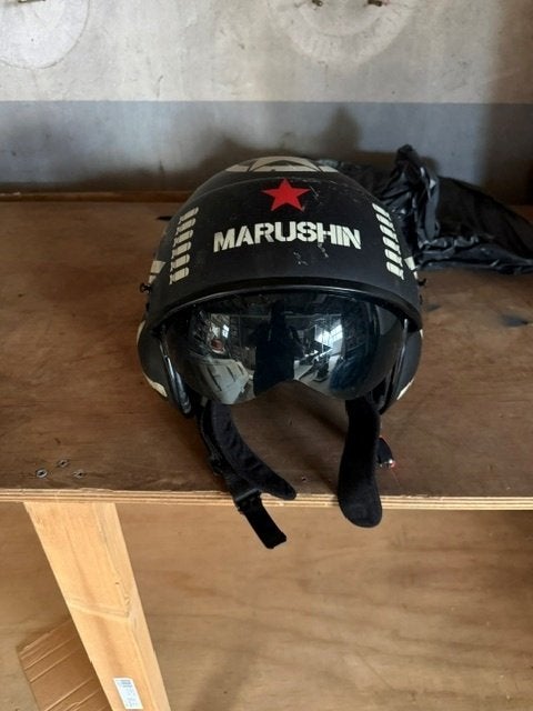 Motorhelm Marushin lijkend op een pilotenhelm, Overige merken, Heren, XL, Ophalen of Verzenden