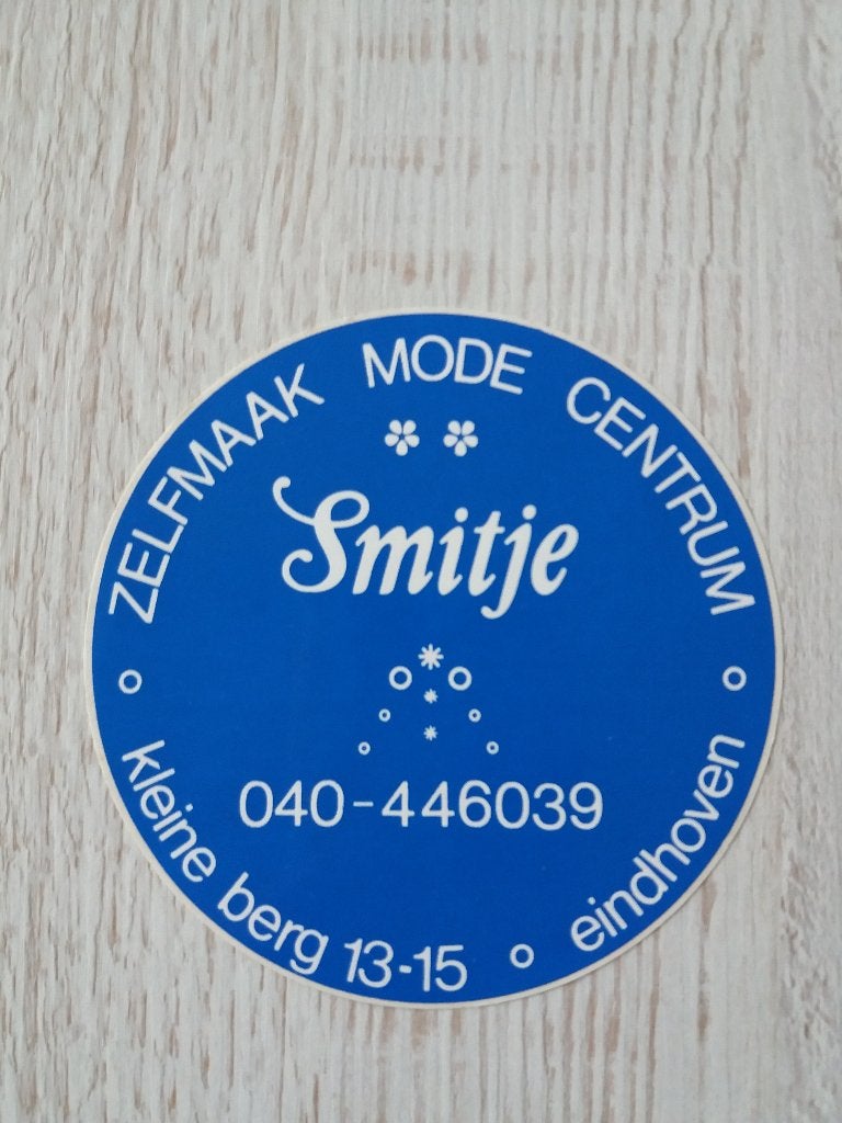 sticker zelfmaak mode centrum Smitje in Eindhoven, Ophalen of Verzenden, Zo goed als nieuw, Bedrijf of Vereniging
