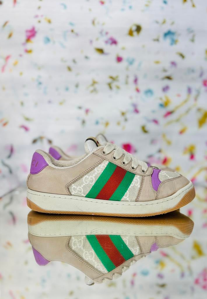 Gucci GG lila screener sneakers maat 36 (890 euro), Overige kleuren, Gucci EU, Gucci, Customercare@gucci.com