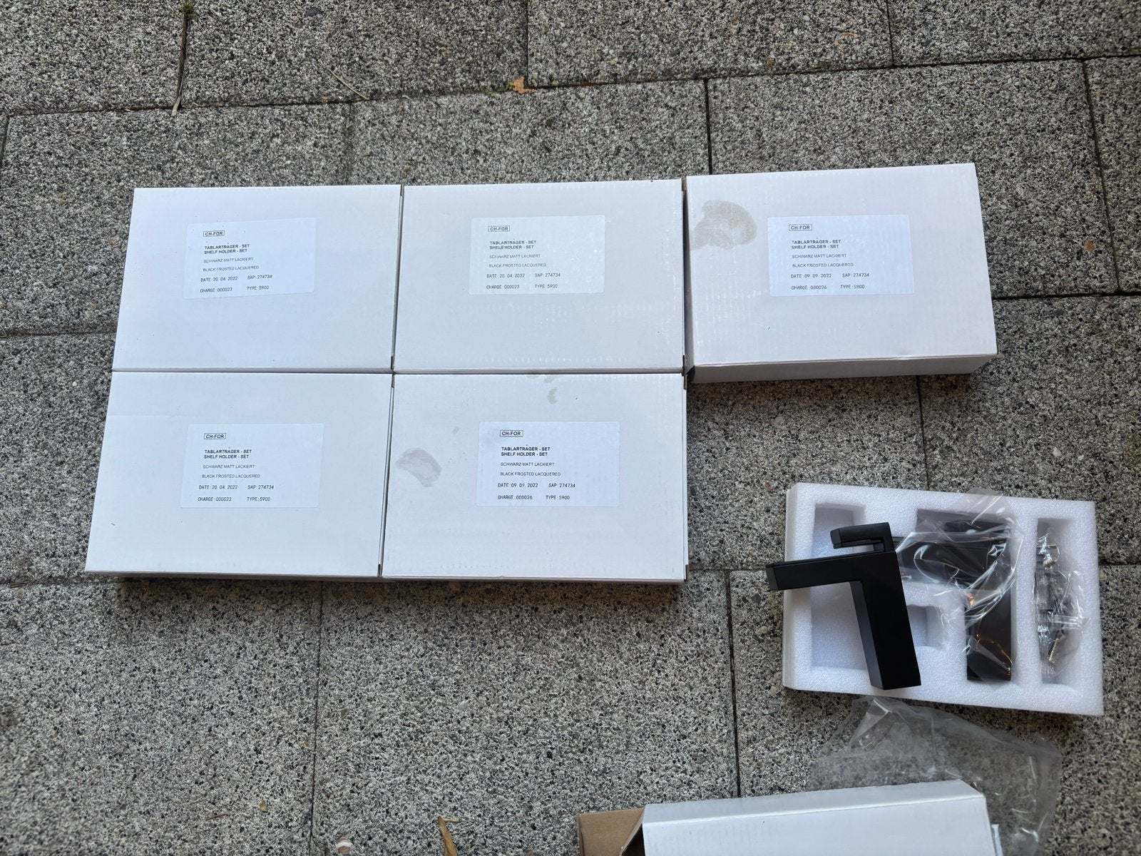 Zwarte plankdragers set voor muurplanken. €10 per doos, Doe-het-zelf en Verbouw, Hout en Planken, Minder dan 25 mm, Overige typen