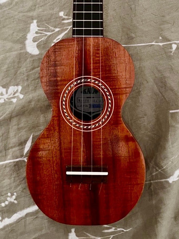 Kala Pan Pacific Solid Koa sopraan ukulele, Ophalen of Verzenden, Zo goed als nieuw, Ukelele