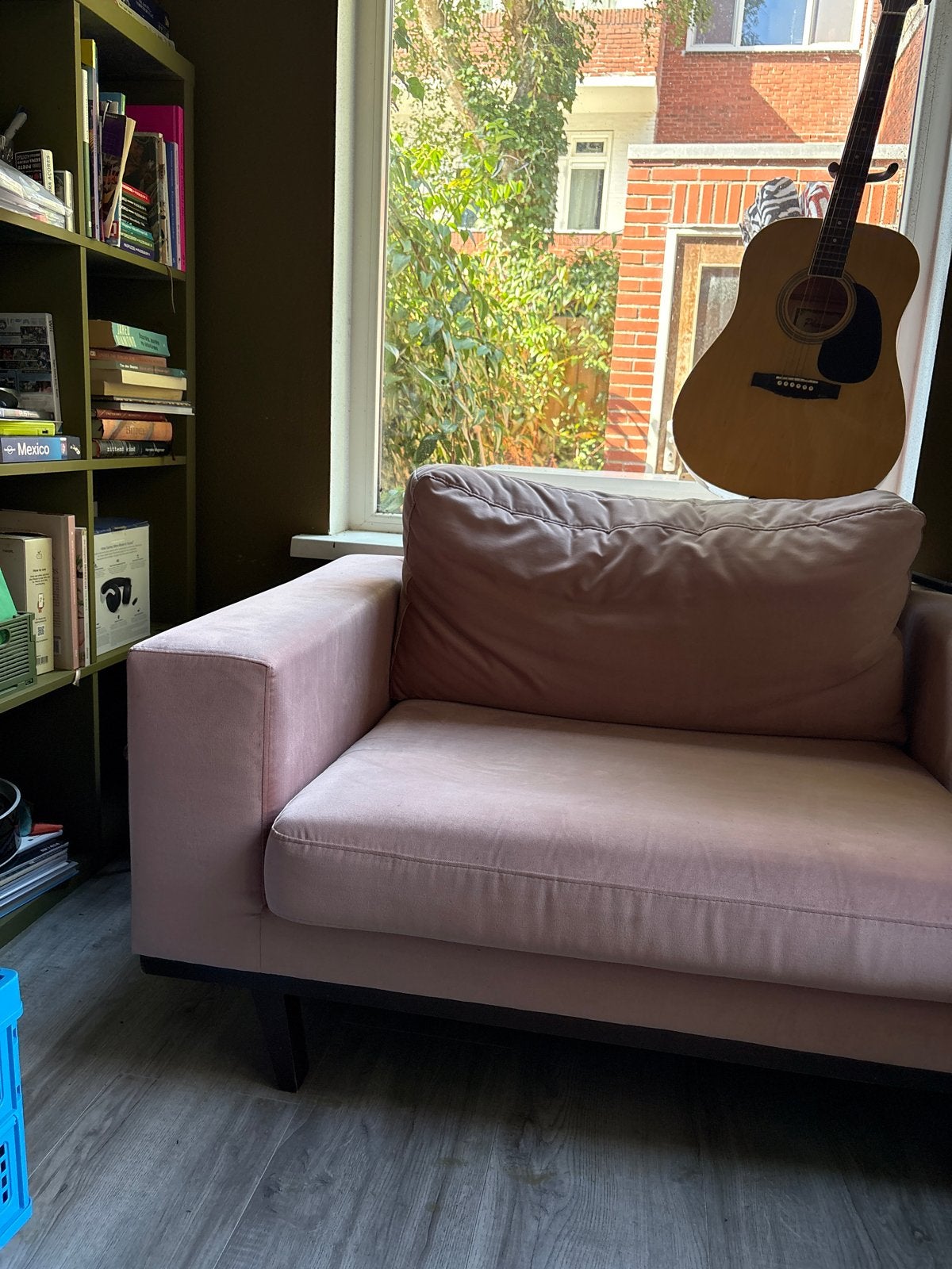 Roze fauteuil / Wehkamp Loveseat torino lichtroze, Huis en Inrichting, Fauteuils, Gebruikt, 75 tot 100 cm, Ophalen of Verzenden