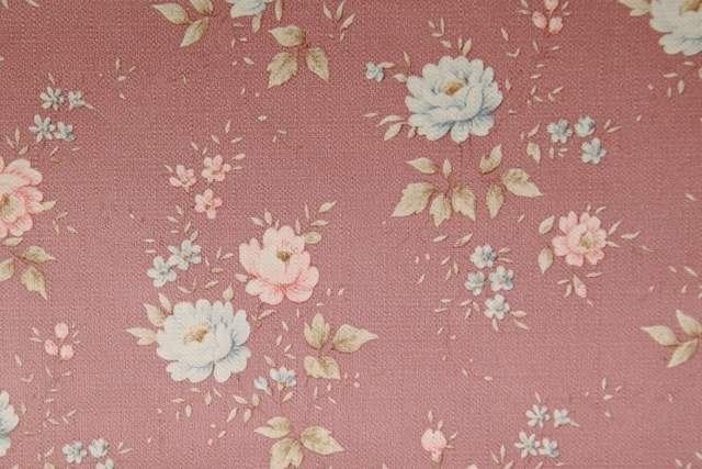 12490 Vintage roze bloemenbehang met pastelbloemen swiet, Ophalen of Verzenden, Roze