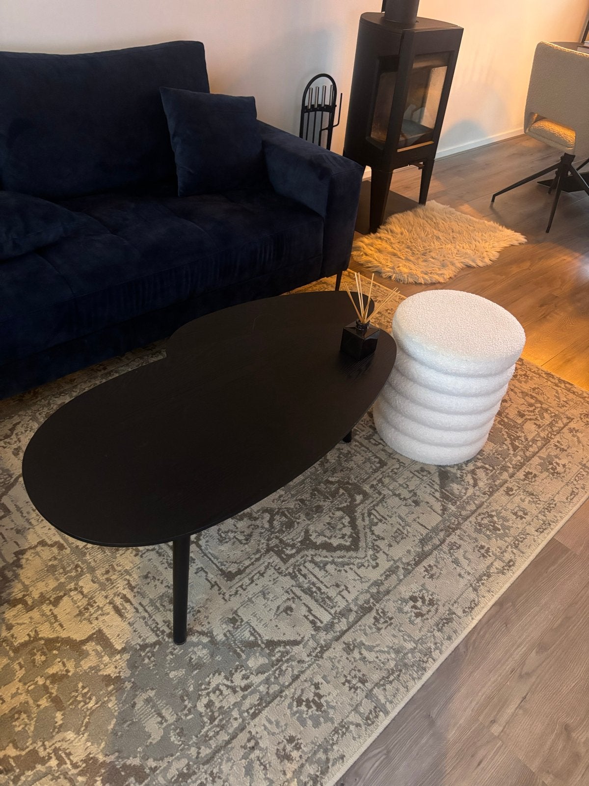 Moderne zwarte salontafels, Ophalen, 100 tot 150 cm, 50 tot 100 cm, Zo goed als nieuw