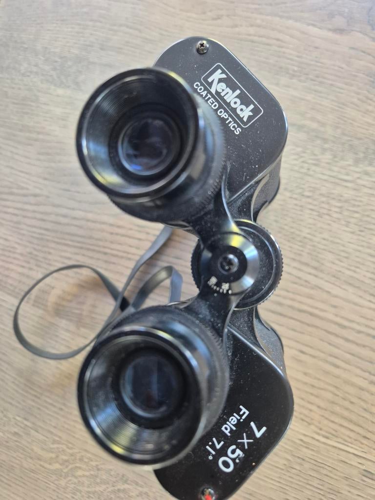 Kenlock 7x50 verrekijker met gecoate optiek, Ophalen of Verzenden, Gebruikt, Minder dan 8x, Porro (met knik)