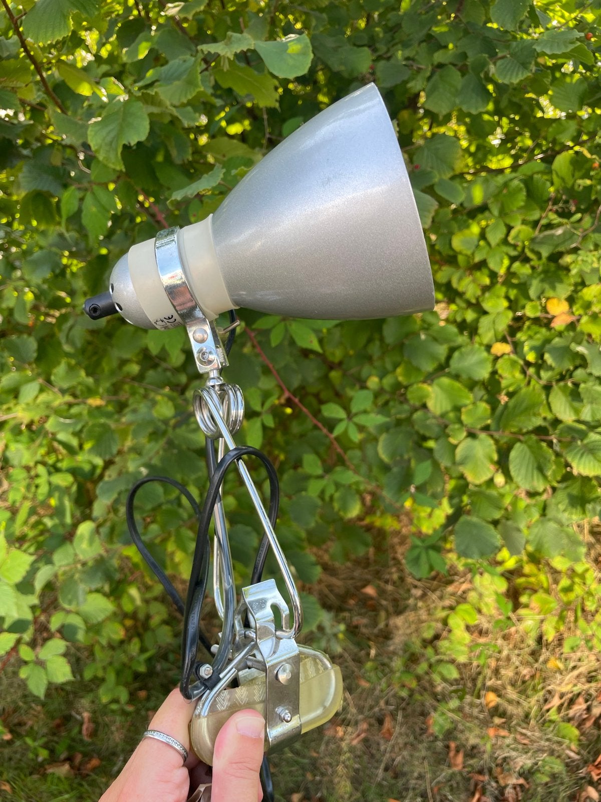 IKEA FAS Klemspot - Zilverkleurige Klemlamp retro, Huis en Inrichting, Gebruikt, Zilver, Modern, Metaal