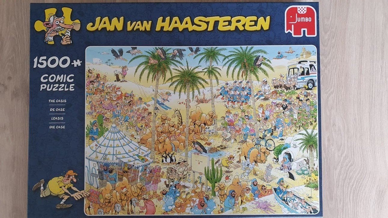 Jan van Haasteren Comic Puzzel - The Oasis - 1500 stukjes, Ophalen, 500 t/m 1500 stukjes, Gebruikt, Legpuzzel