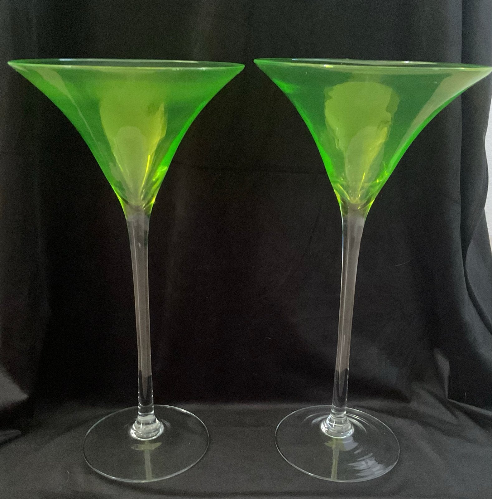 Set van 2 Groene Martini Vazen - 50 cm Hoog, Huis en Inrichting, Ophalen