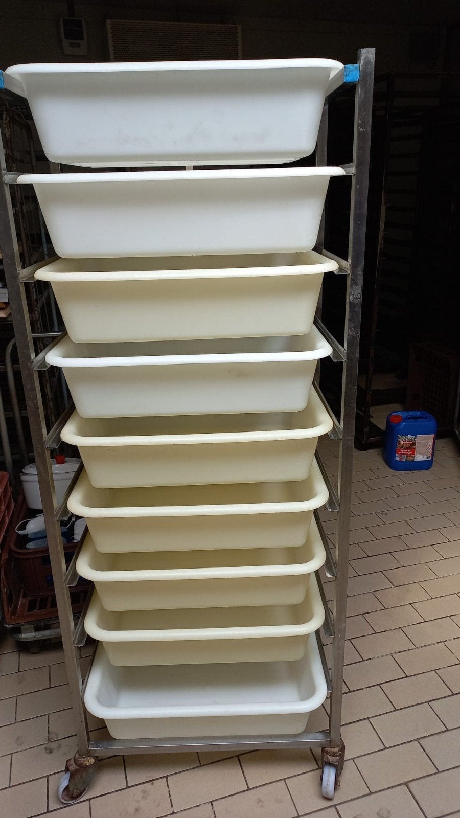 RVS Kar met Bakken voor Bakkerij/Horeca, Ophalen of Verzenden