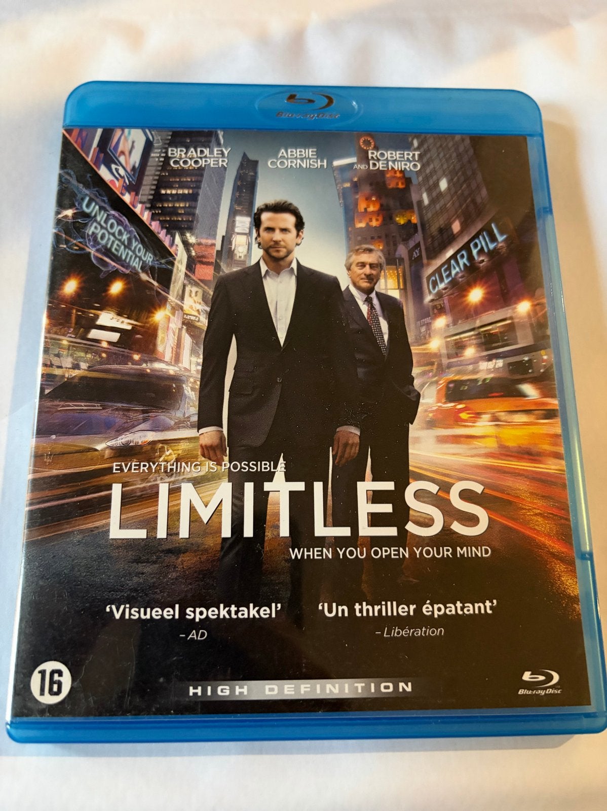Limitless Blu-ray - Spannende thriller met Bradley Cooper, Ophalen of Verzenden, Gebruikt, Thrillers en Misdaad