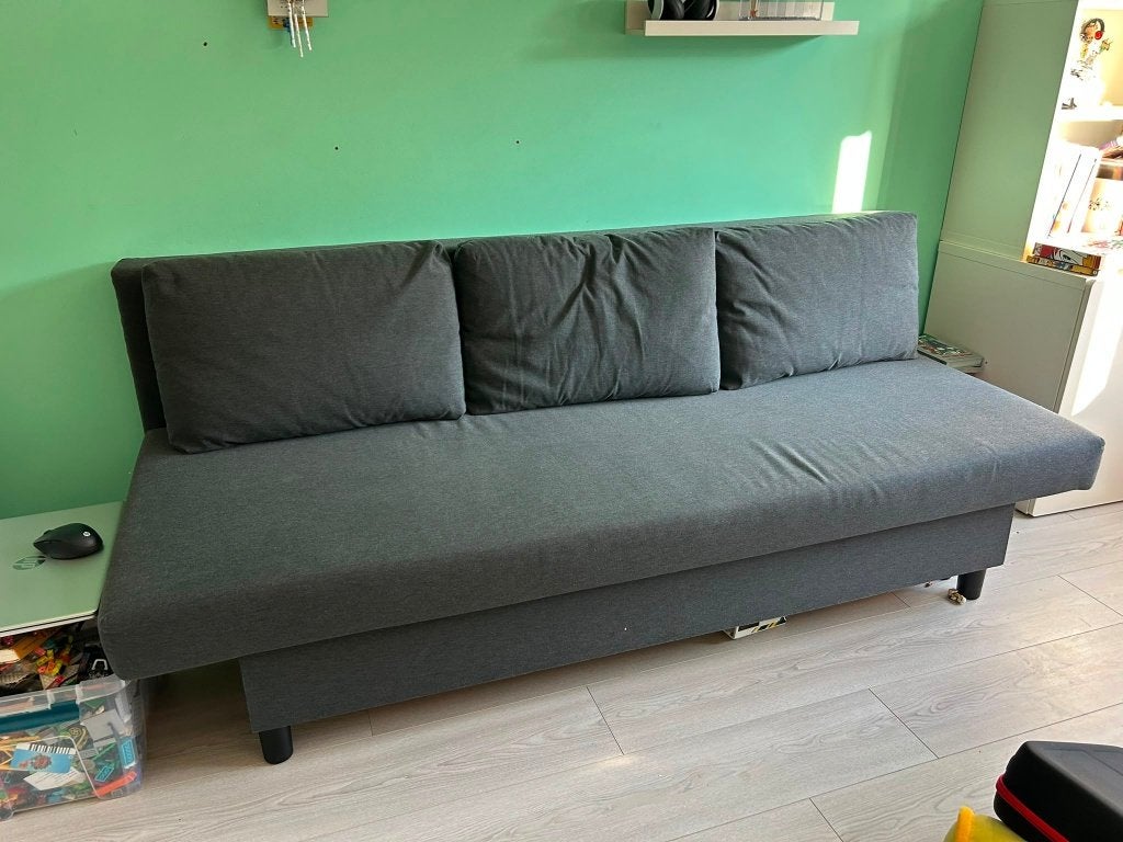 IKEA ÄLVDALEN 3 zits slaapbank, Ophalen, 140 cm, Zo goed als nieuw, Twijfelaar