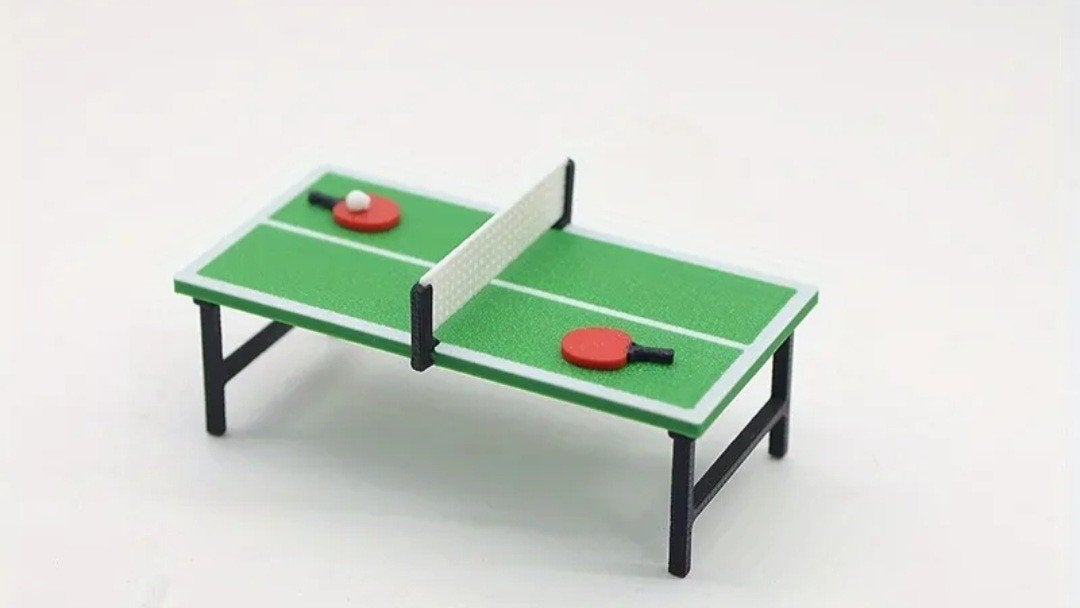 Maak je poppenhuis compleet! Miniatuur Tafeltennis-set, Sport en Fitness, Ophalen of Verzenden, Nieuw, Net, Batje(s) of Balletje(s)