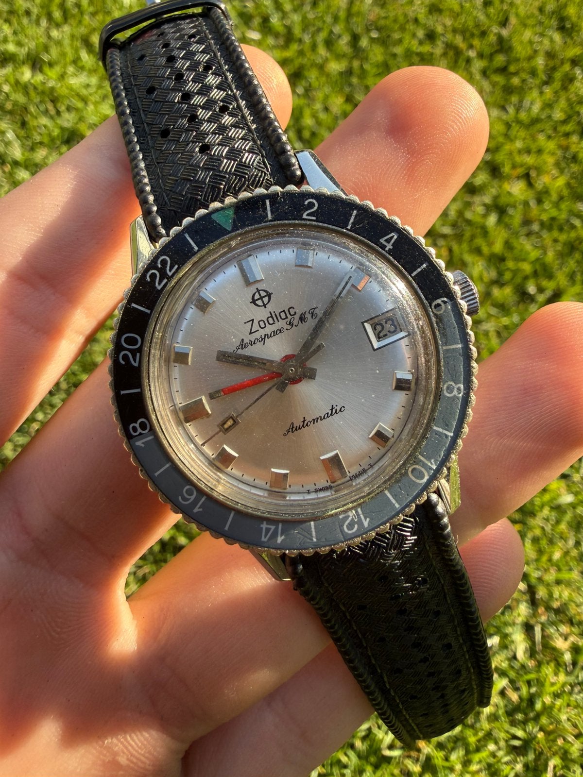 Zodiac Aerospace gmt.  Serviced, Ophalen of Verzenden, Staal, Overige merken, 1960 of later