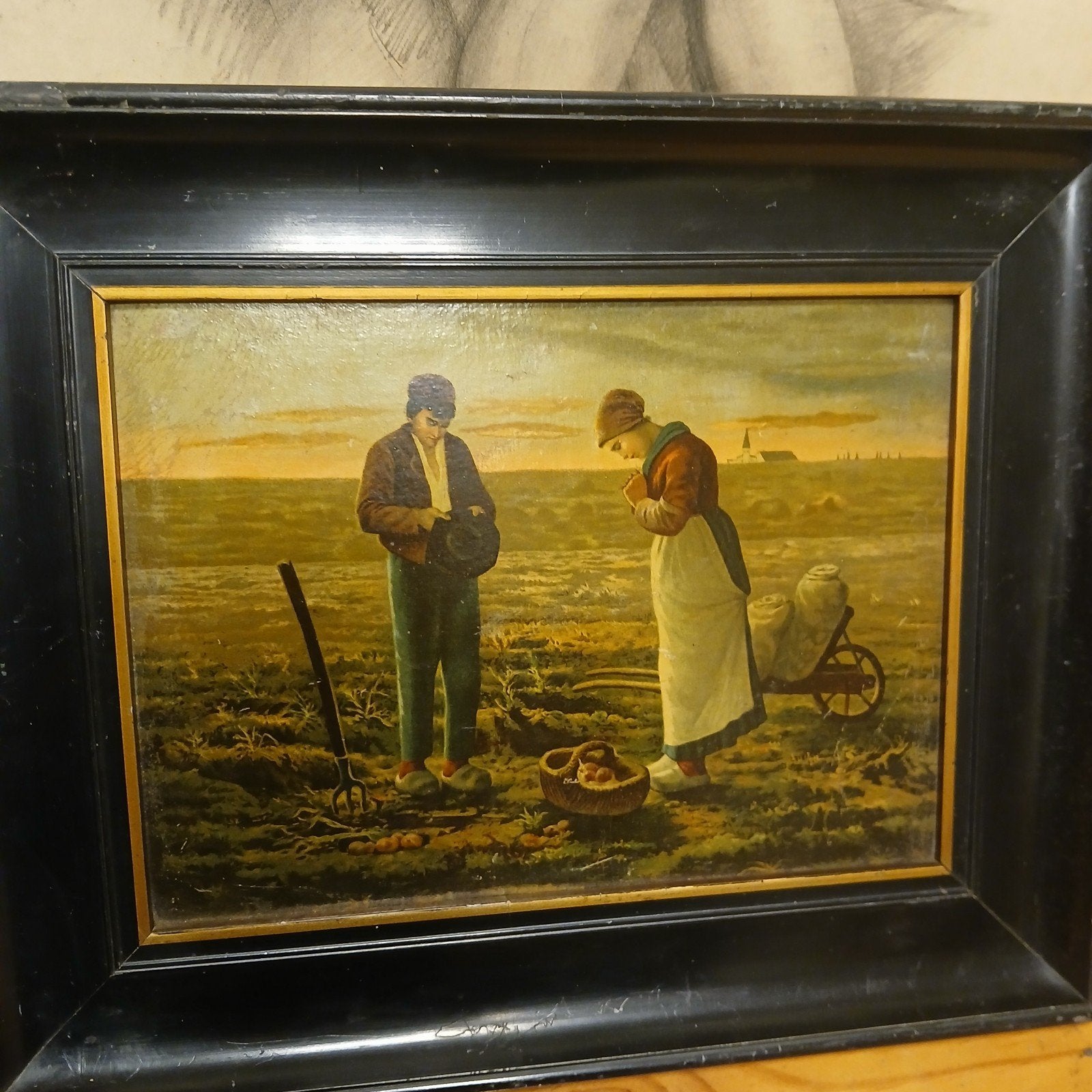 Oud schilderij: Boeren op het land, Ophalen of Verzenden