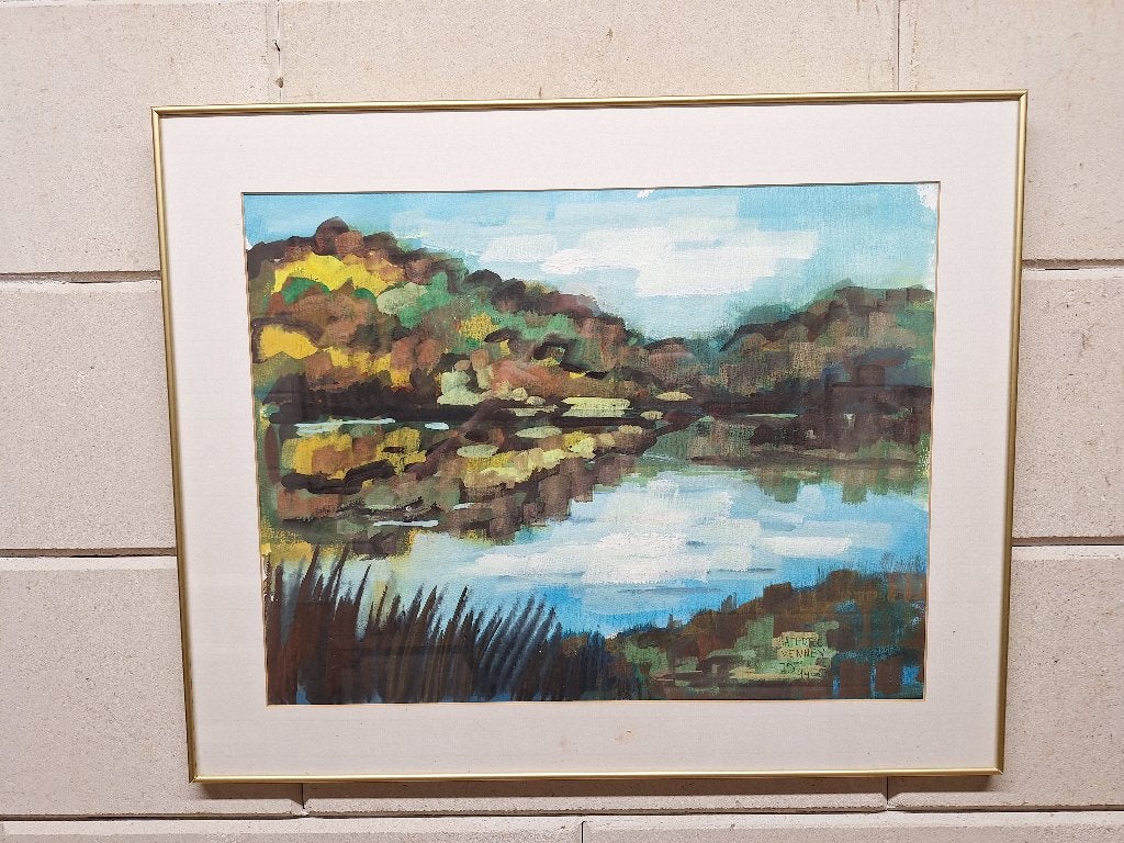 Hatertse Vennen, Antiek en Kunst, Kunst | Schilderijen | Klassiek, Ingelijst, Overige ondergronden, Ophalen of Verzenden, Landschap