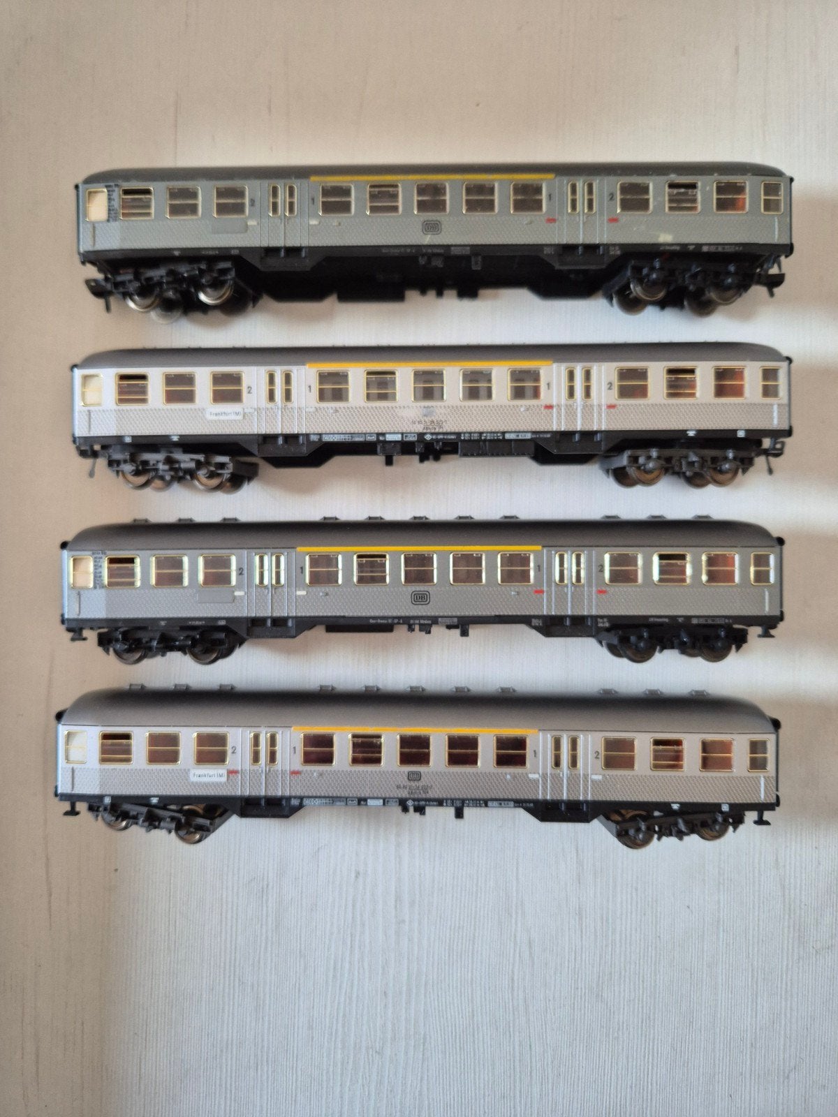 8 Fleischmann H0 silberling rijtuigen 5121/5122, Gebruikt, Gelijkstroom, Fleischmann, Wagon