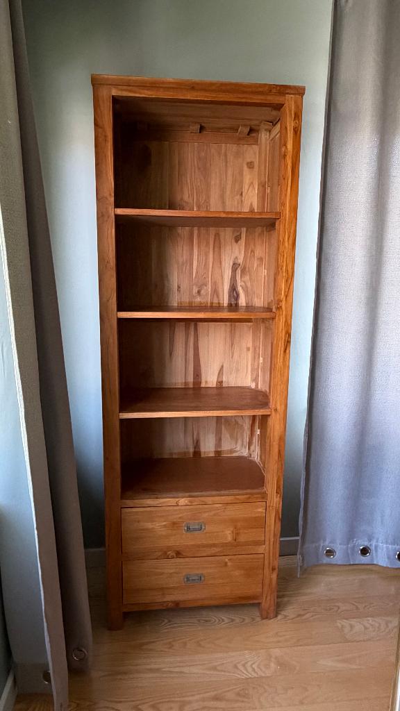 Book shelf plain wood x2, Ophalen, Met plank(en), 200 cm of meer, Eikenhout