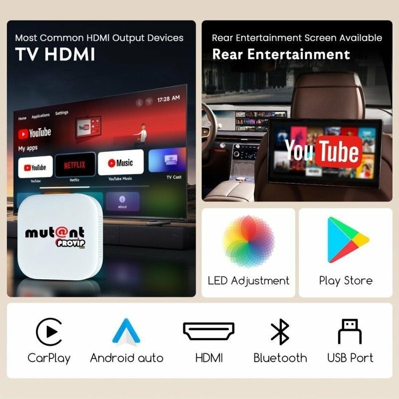 Nieuwe Mutant Provip Box: Draadloze CarPlay &+ HDMI, Ophalen of Verzenden, Nieuw