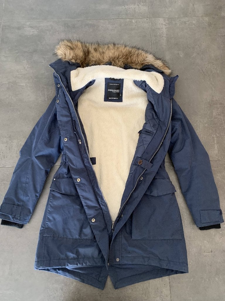Didriksons 100 procent waterproof dames jas, maat 38, Maat 38/40 (M), Blauw, Ophalen of Verzenden, Zo goed als nieuw