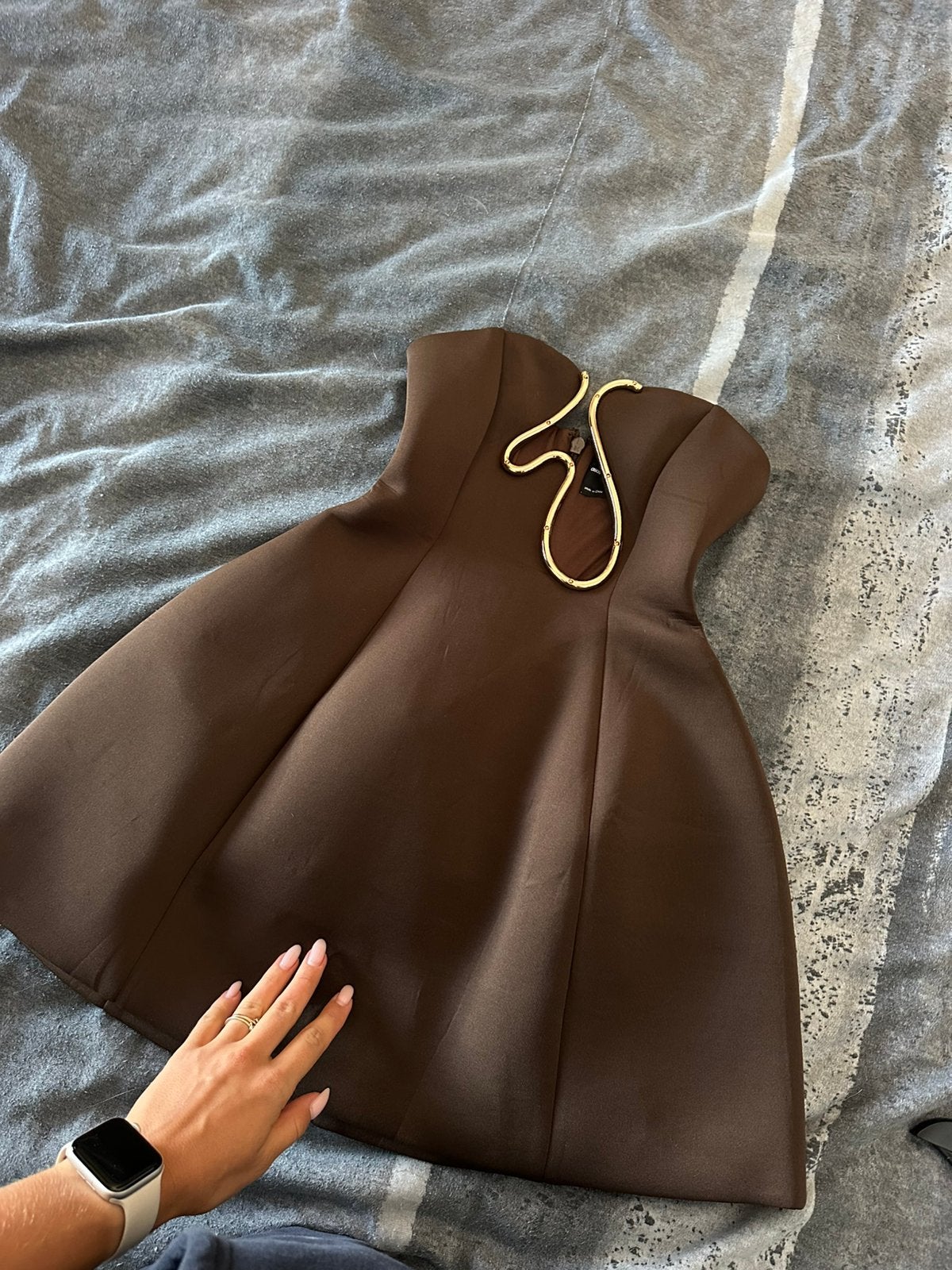 Asos design jurk, Bruin, Nieuw, Ophalen of Verzenden, Maat 34 (XS) of kleiner