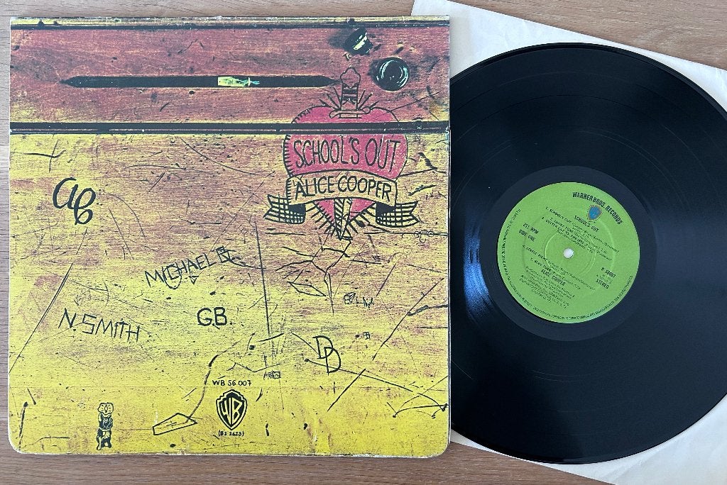 ALICE COOPER - School's out ( LP; orig.school desk; EX/VG+), LP, Gebruikt, Ophalen of Verzenden, 12 inch