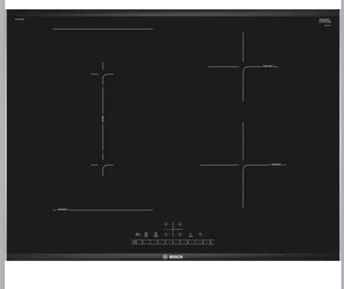 Inductiekookplaat bosch, Witgoed en Apparatuur, Ophalen, 4 kookzones, Zo goed als nieuw, Inbouw