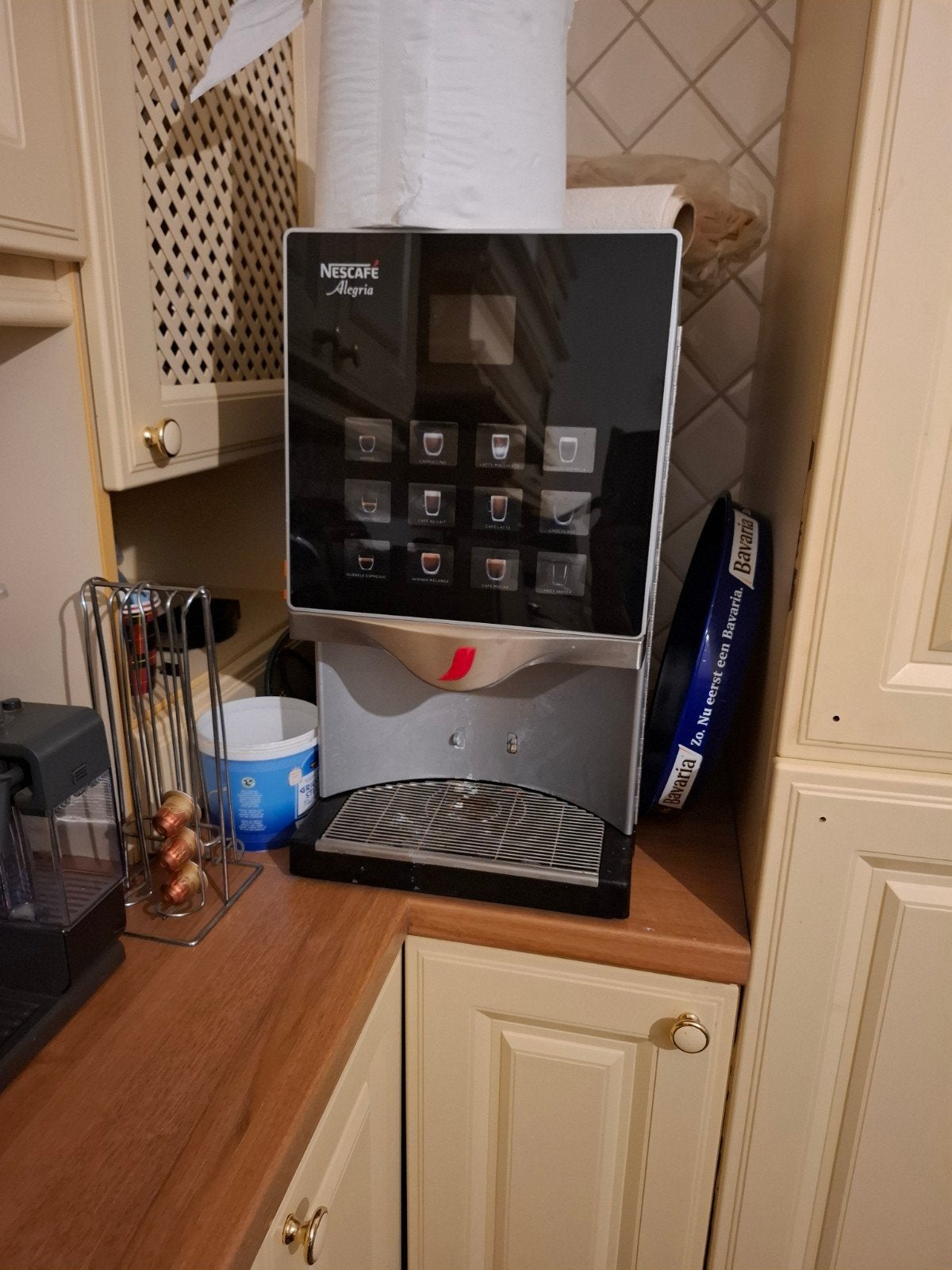 Nescafé Alegria koffiemachine met nieuwe waterfilter, Ophalen, Gebruikt, Koffiemachine, Gemalen koffie