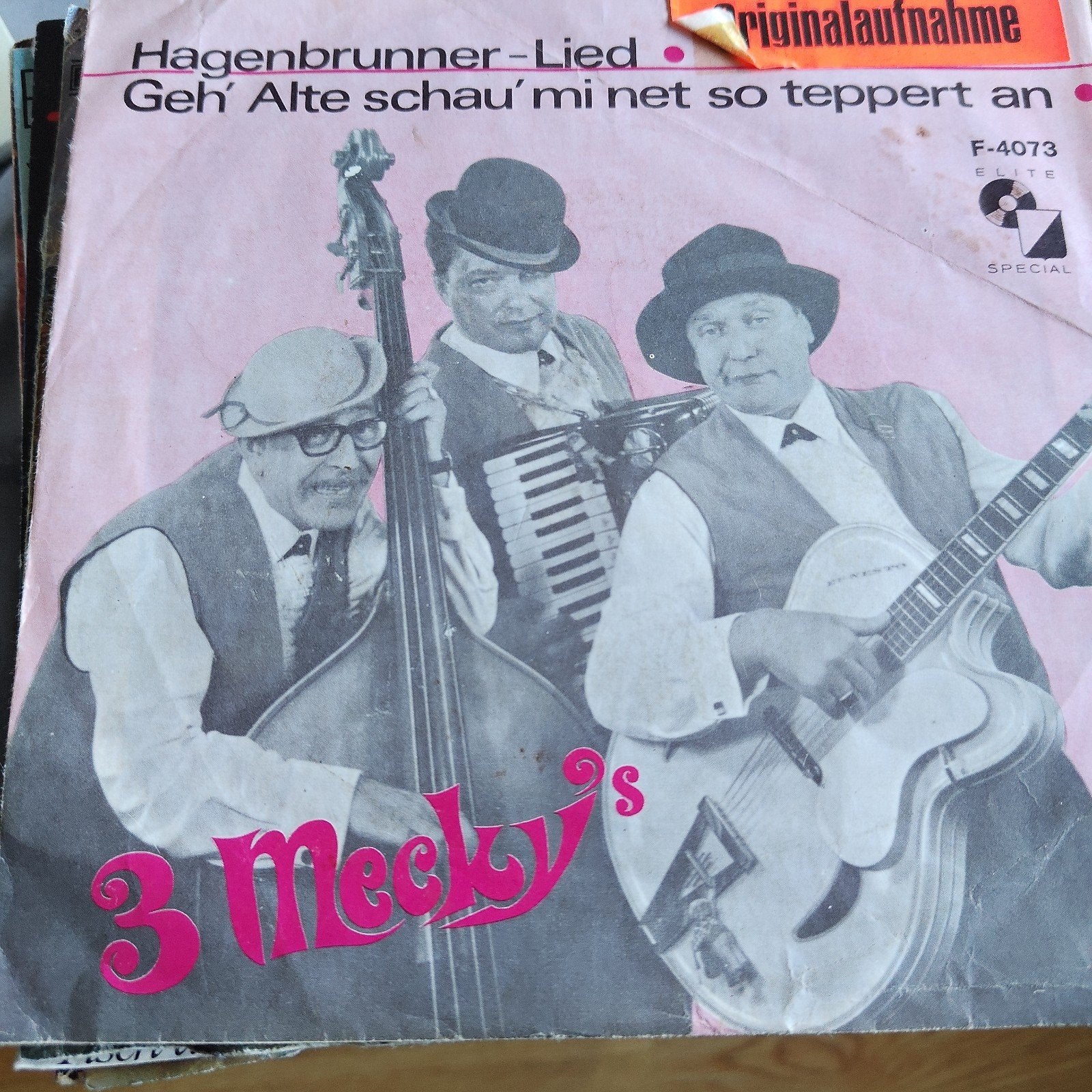 3 Mecky's - Hagenbrunner-Lied Geh' Alte schau'mi net so tep, Cd's en Dvd's, Gebruikt, Originele persing, 7 inch, Schlager