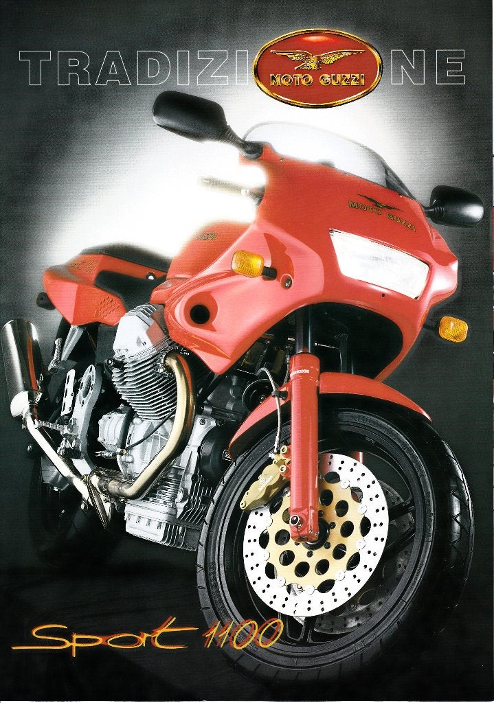 Moto Guzzi Sport 1100 brochure, FULL SIZE NEW, Ophalen of Verzenden, Nieuw, Motoren