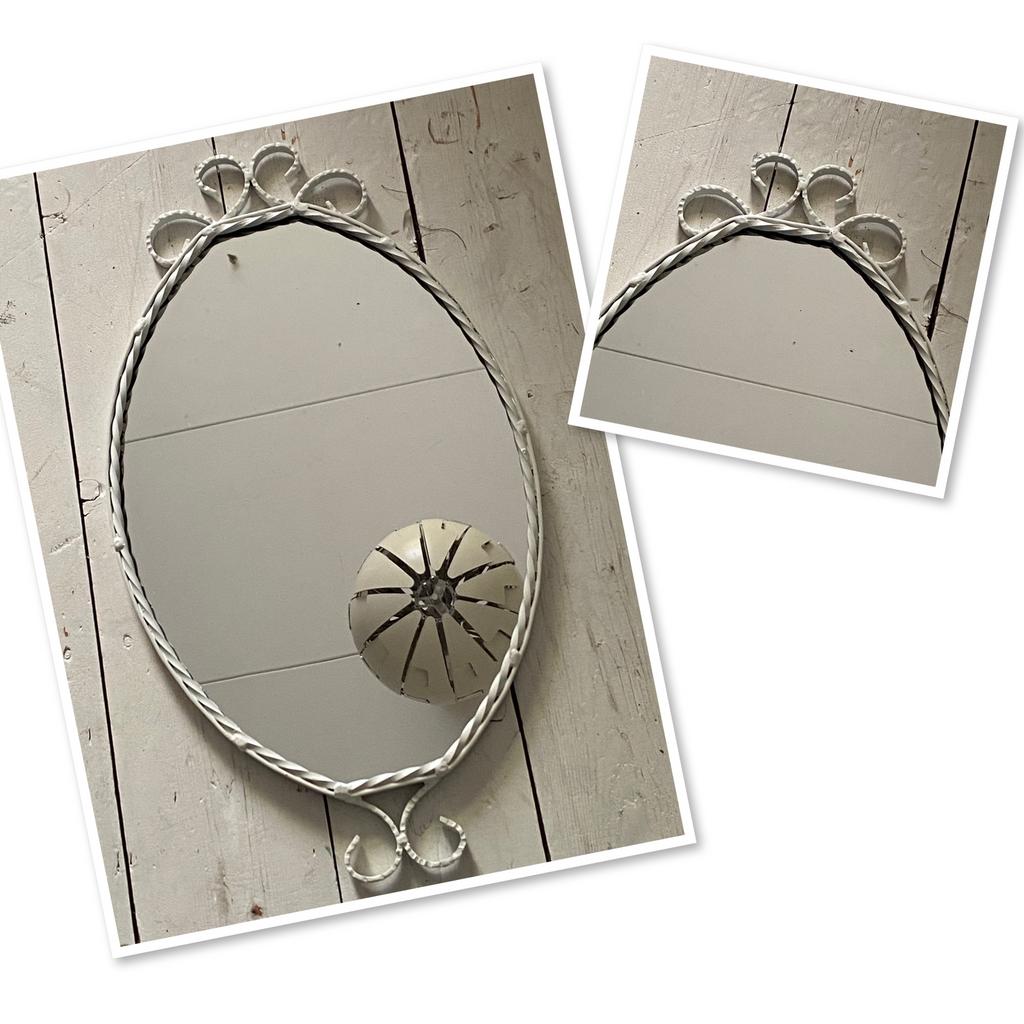 Vintage spiegel jaren 70 smeedijzer, Huis en Inrichting, Woonaccessoires | Spiegels, Ophalen, Minder dan 50 cm, Zo goed als nieuw