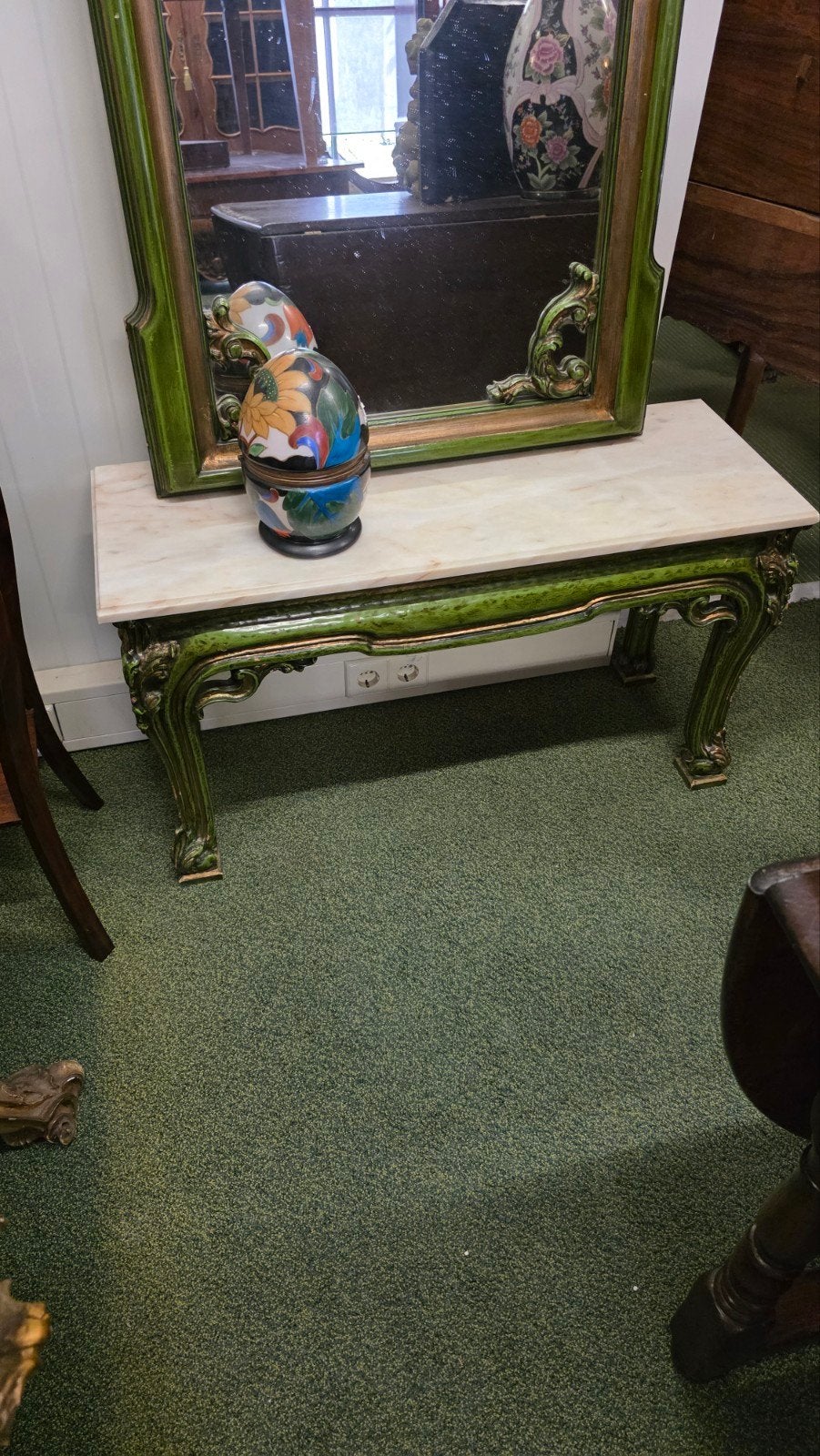 spiegel , sidetable wit marmer blad, Ophalen, Ovaal, Minder dan 50 cm