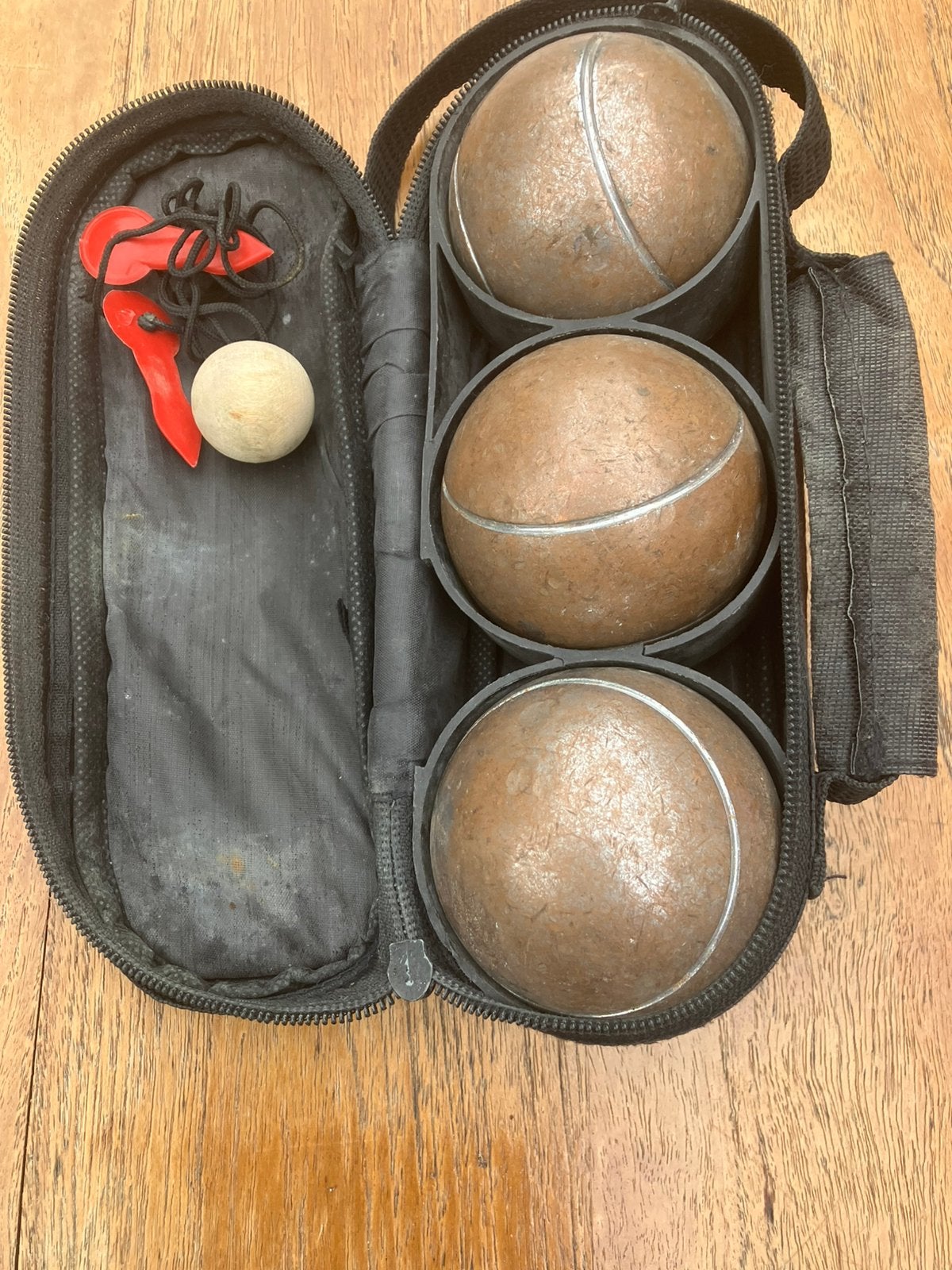 Setje jeu de boules ballen, Ophalen of Verzenden, Gebruikt