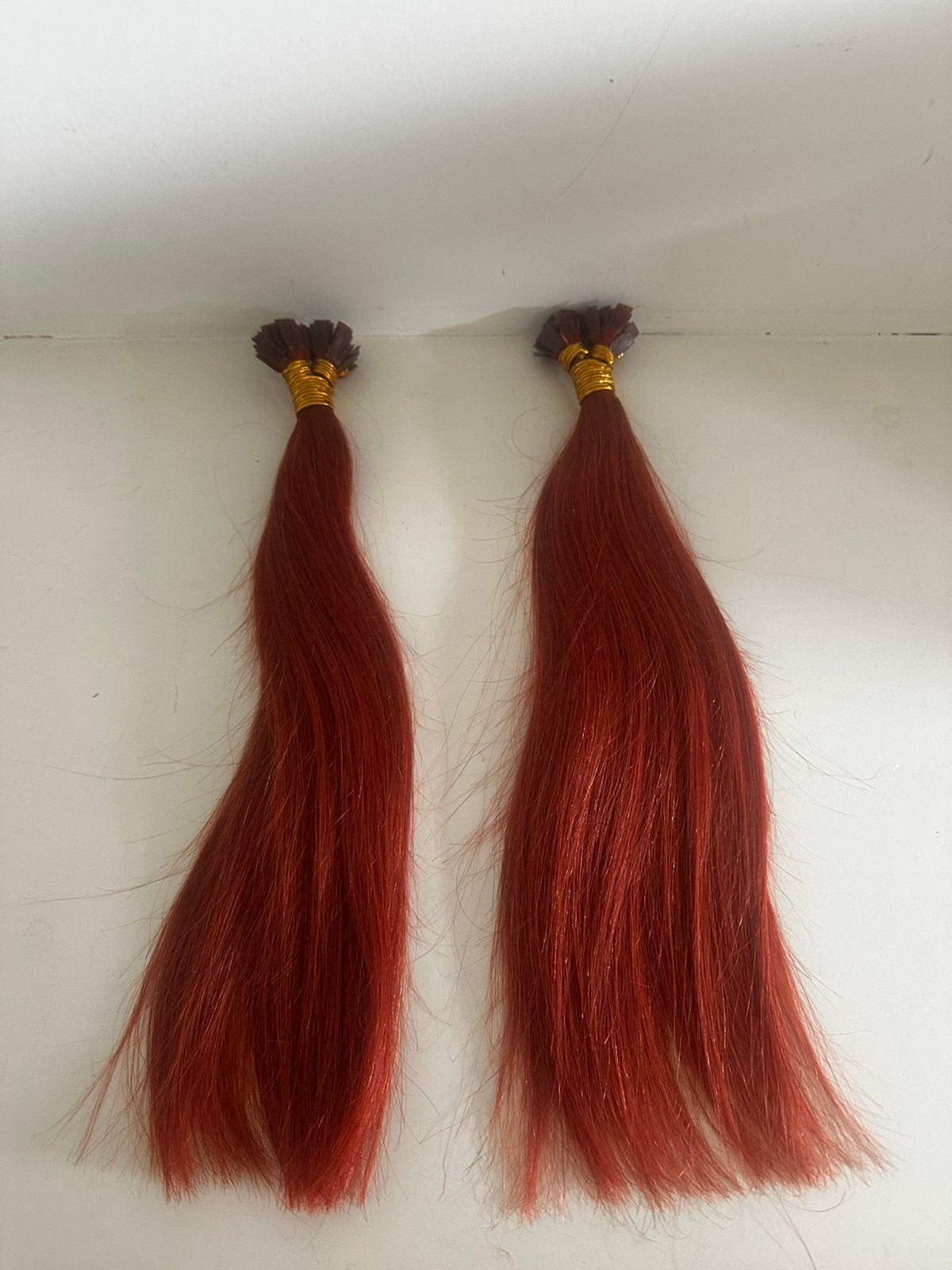 Keratine Hairextensions 100%echt haar kleur rood 35 cm, Ophalen of Verzenden, Nieuw, Pruik of Haarverlenging