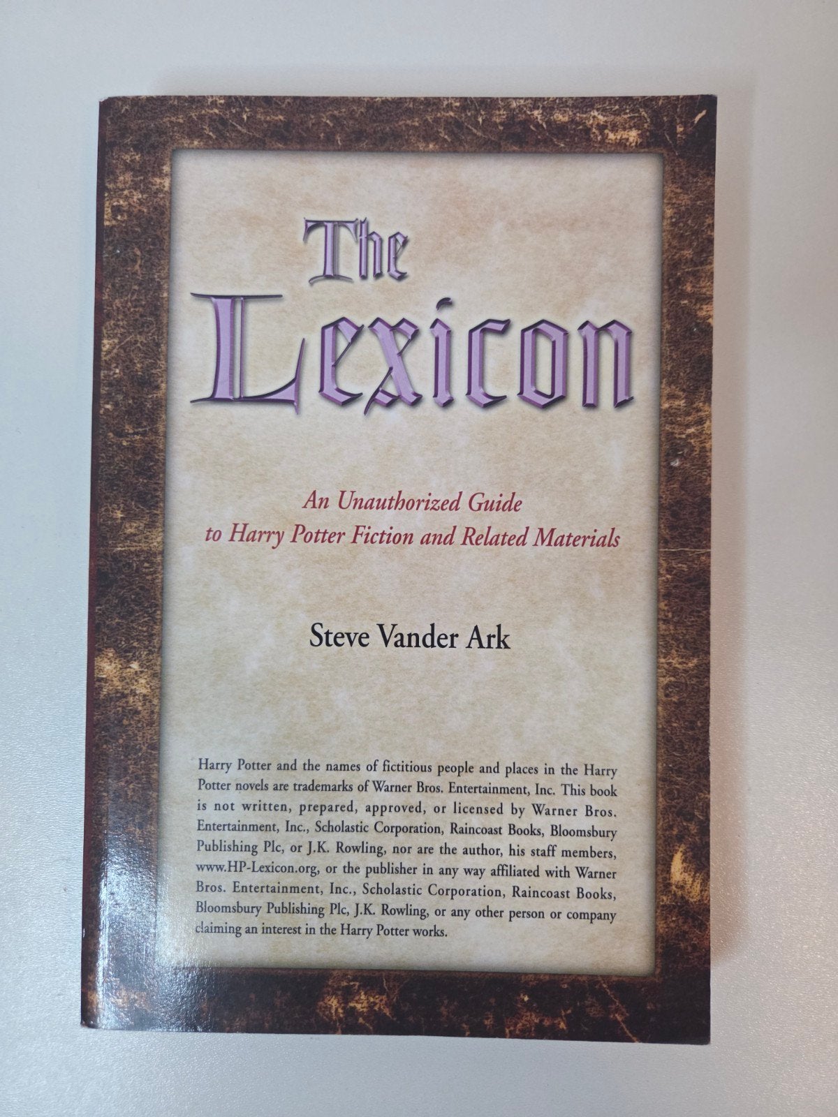 The Lexicon | Steve Vander Ark | Harry Potter Naslagwerk |, Ophalen of Verzenden, Zo goed als nieuw, Steve Vander Ark
